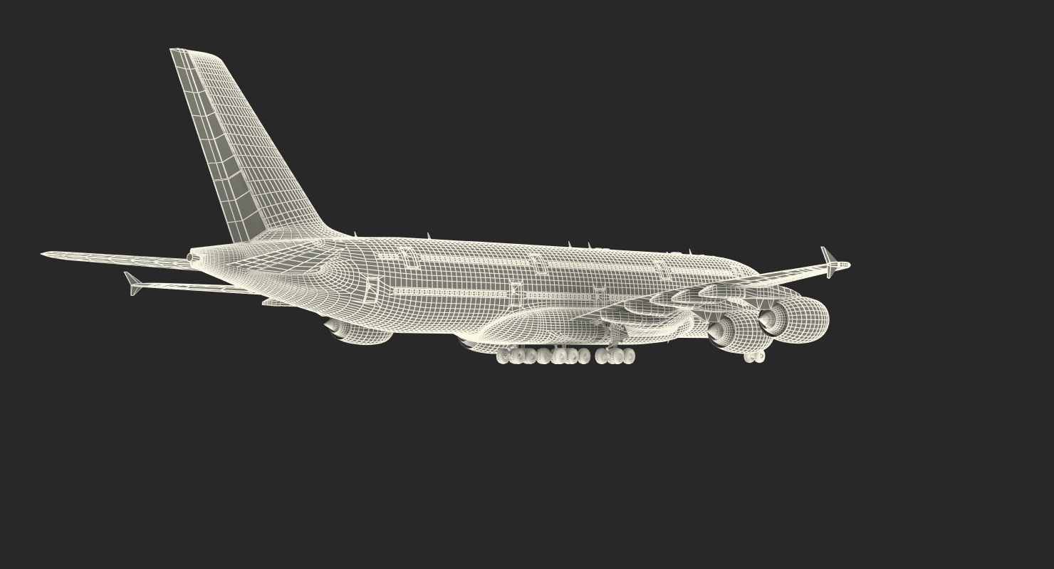 Airbus A380 1000 Air France 3D